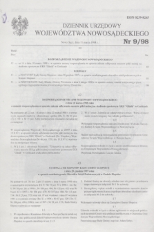 Dziennik Urzędowy Województwa Nowosądeckiego. 1998, nr 9 (11 marca)