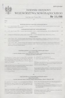 Dziennik Urzędowy Województwa Nowosądeckiego. 1998, nr 11 (27 marca)