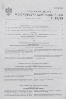 Dziennik Urzędowy Województwa Nowosądeckiego. 1998, nr 19 (15 maja)