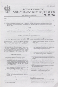 Dziennik Urzędowy Województwa Nowosądeckiego. 1998, nr 26 (18 czerwca)