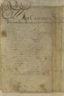 Dokument opata cystersów w Paradyżu Kazimierza Szczuki dotyczący udzielenia zgody na sprzedaż karczmy