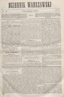 Dziennik Warszawski. R.5, nr 45 (7 marca 1868)