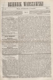 Dziennik Warszawski. R.5, nr 233 (3 listopada 1868)