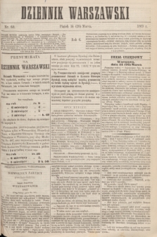 Dziennik Warszawski. R.6, nr 60 (26 marca 1869) + dod.