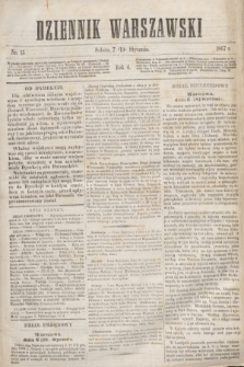 Dziennik Warszawski. R.4, nr 15 (19 stycznia 1867) + dod.