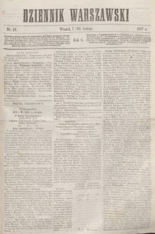 Dziennik Warszawski. R.4, nr 40 (19 lutego 1867)