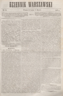 Dziennik Warszawski. R.4, nr 52 (5 marca 1867)