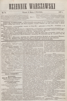 Dziennik Warszawski. R.4, nr 74 (2 kwietnia 1867)