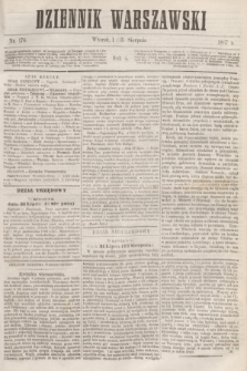 Dziennik Warszawski. R.4, № 176 (13 sierpnia 1867)