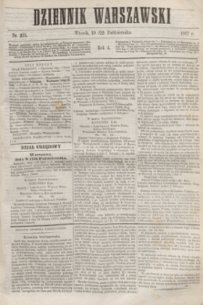 Dziennik Warszawski. R.4, nr 233 (22 października 1867)