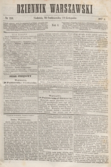 Dziennik Warszawski. R.4, nr 249 (10 listopada 1867)