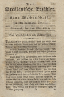 Der Breslauische Erzähler : eine Wochenschrift. Jg.2, No. 18 (2 May 1801) + dod. + wkładka