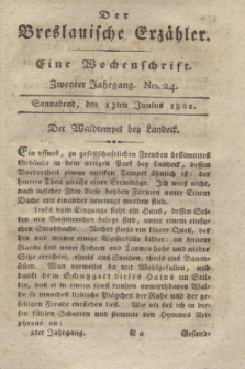 Der Breslauische Erzähler : eine Wochenschrift. Jg.2, No. 24 (13 Junius 1801) + wkładka
