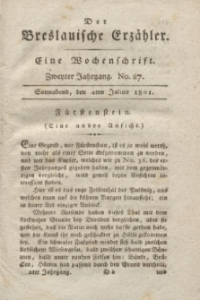 Der Breslauische Erzähler : eine Wochenschrift. Jg.2, No. 27 (4 Julius 1801) + wkładka