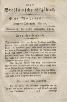 Der Breslauische Erzähler : eine Wochenschrift. Jg.2, No. 37 (12 September 1801) + wkładka
