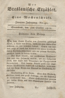 Der Breslauische Erzähler : eine Wochenschrift. Jg.2, No. 40 (3 October 1801) + wkładka