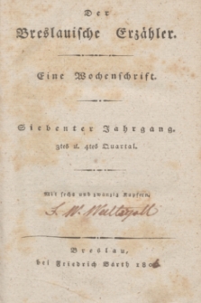 Der Breslauische Erzähler : eine Wochenschrift. Register über den siebenten Jahrgang (1806)