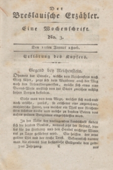 Der Breslauische Erzähler : eine Wochenschrift. Jg.7, No. 3 (11 Januar 1806) + wkładka