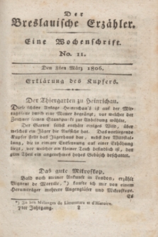 Der Breslauische Erzähler : eine Wochenschrift. Jg.7, No. 11 (8 März 1806) + wkładka