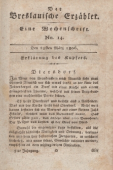 Der Breslauische Erzähler : eine Wochenschrift. Jg.7, No. 14 (29 März 1806) + wkładka