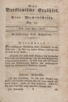 Der Breslauische Erzähler : eine Wochenschrift. Jg.7, No. 19 (3 Mai 1806) + wkładka