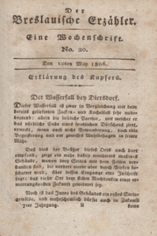 Der Breslauische Erzähler : eine Wochenschrift. Jg.7, No. 20 (10 Mai 1806) + wkładka
