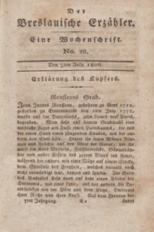 Der Breslauische Erzähler : eine Wochenschrift. Jg.7, No. 28 (5 Juli 1806) + wkładka