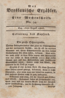 Der Breslauische Erzähler : eine Wochenschrift. Jg.7, No. 34 (16 August 1806) + wkładka