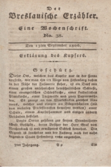 Der Breslauische Erzähler : eine Wochenschrift. Jg.7, No. 38 (13 September 1806) + wkładka