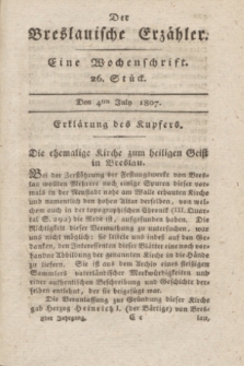 Der Breslauische Erzähler : eine Wochenschrift. Jg.8, Stück 26 (4 July 1807) + wkładka