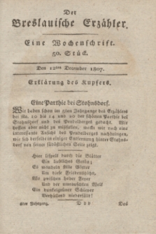 Der Breslauische Erzähler : eine Wochenschrift. Jg.8, Stück 50 (12 December 1807) + wkładka