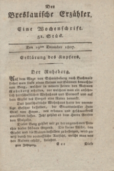 Der Breslauische Erzähler : eine Wochenschrift. Jg.8, Stück 51 (19 December 1807) + wkładka