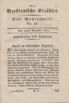 Der Breslauische Erzähler : eine Wochenschrift. Jg.10, No. 52 (21 December 1809) + wkładka