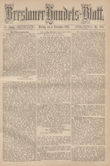 Breslauer Handels-Blatt. Jg.24, Nr. 285 (4 December 1868)