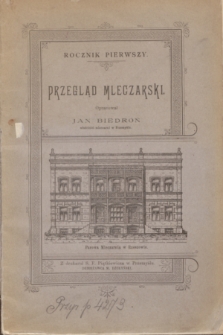 Przegląd Mleczarski. R.1 (1896)