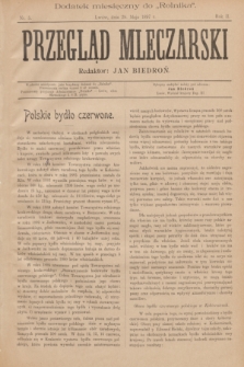 Przegląd Mleczarski : dodatek miesięczny do „Rolnika”. R.2, nr 5 (29 maja 1897)