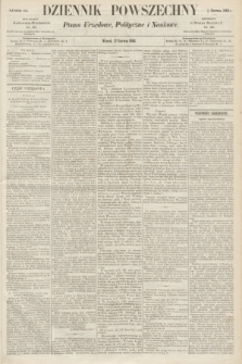 Dziennik Powszechny : Pismo Urzędowe, Polityczne i Naukowe. 1862, nr 134 (17 czerwca) + dod.