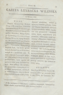 Gazeta Literacka Wilenska. [R.1], [Cz.1], nr 3 (20 stycznia 1806)