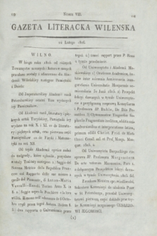 Gazeta Literacka Wilenska. [R.1], [Cz.1], nr 8 (24 lutego 1806)