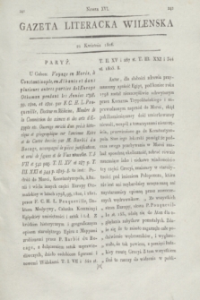 Gazeta Literacka Wilenska. [R.1], [Cz.1], nr 16 (21 kwietnia 1806)