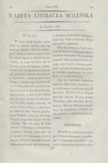 Gazeta Literacka Wilenska. [R.1], [Cz.1], nr 17 (28 kwietnia 1806)