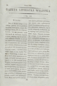 Gazeta Literacka Wilenska. [R.1], [Cz.1], nr 18 (5 maja 1806)