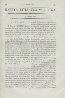 Gazeta Literacka Wilenska. [R.1], [Cz.1], nr 24 (16 czerwca 1806)