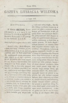 Gazeta Literacka Wilenska. [R.1], [Cz.2], nr 27 (7 lipca 1806)