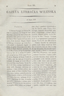Gazeta Literacka Wilenska. [R.1], [Cz.2], nr 30 (28 lipca 1806)