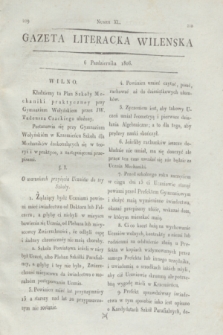 Gazeta Literacka Wilenska. [R.1], [Cz.2], nr 40 (6 października 1806)