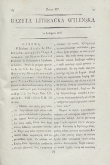 Gazeta Literacka Wilenska. [R.1], [Cz.2], nr 45 (10 listopada 1806)