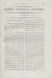 Gazeta Literacka Wilenska. [R.1], [Cz.2], nr 46 (17 listopada 1806)