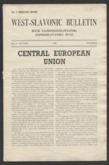 Ruch Zachodnio-Słowiański = Západo-Slovanský Hnutí = West-Slavonic Bulletin. R.3, nr 9 (czerwiec 1942)