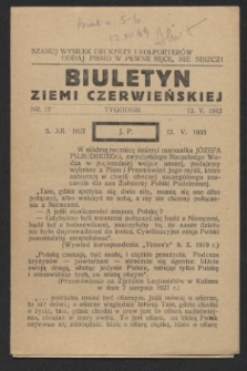 Biuletyn Ziemi Czerwieńskiej. R.2, nr 17 (12 maja 1942)